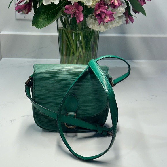 Louis Vuitton Retired Saint Cloud Green Epi PM Crossbody Bag + LV Dust Bag + COA - Picture 2 of 16